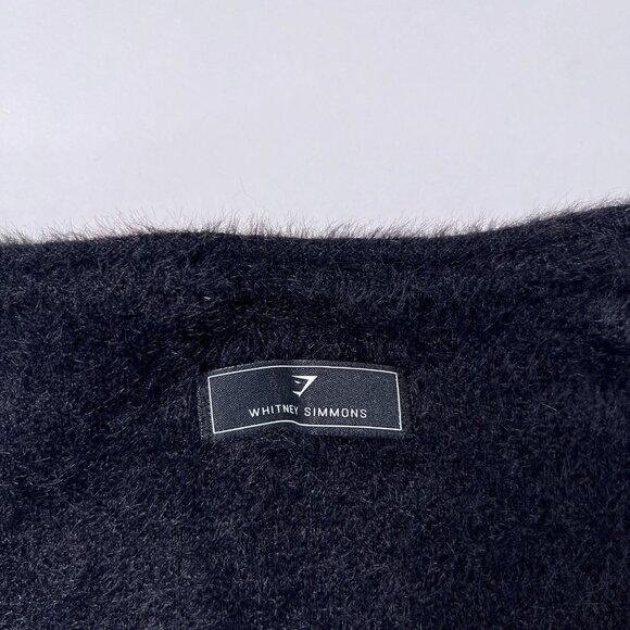 Gymshark Whitney Simmons Oversized Black Eyelash Off Shoulder Cozy Sweater Small - Picture 5 of 7